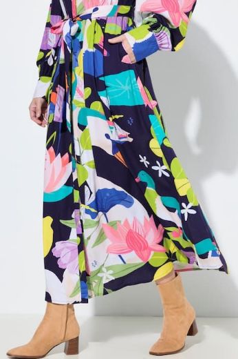 Plus size veliki brojevi Haljina maxi dugih rukava za punije