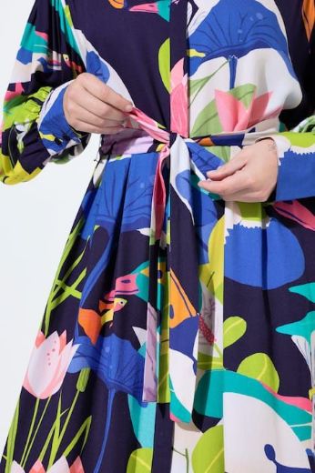 Plus size veliki brojevi Haljina maxi dugih rukava za punije