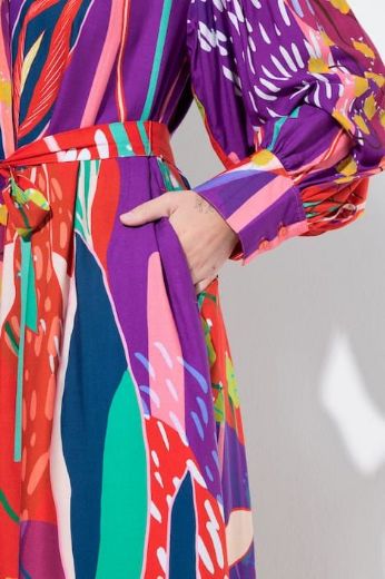 Plus size veliki brojevi Haljina maxi dugih rukava za punije