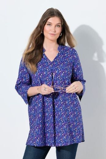 Plus size veliki brojevi Tunika 3/4 rukava V ovratnika za punije