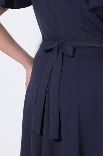 Plus size veliki brojevi Haljina midi kratkih rukava svečana za punije