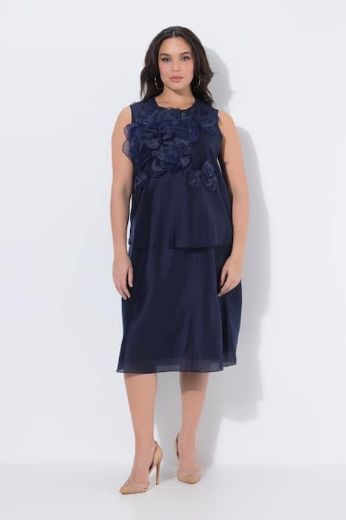 Plus size veliki brojevi Haljina midi bez rukava za punije