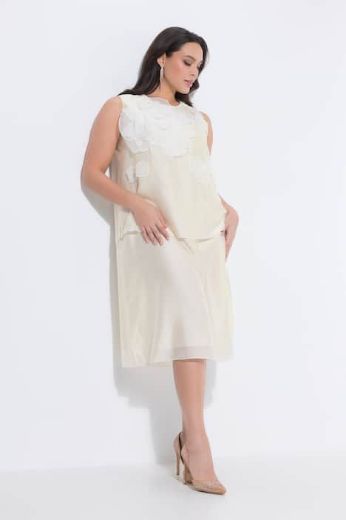 Plus size veliki brojevi Haljina midi bez rukava za punije