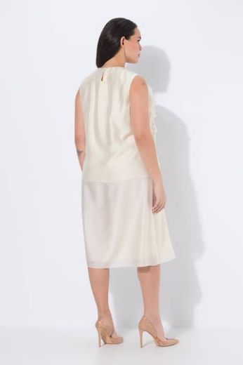 Plus size veliki brojevi Haljina midi bez rukava za punije