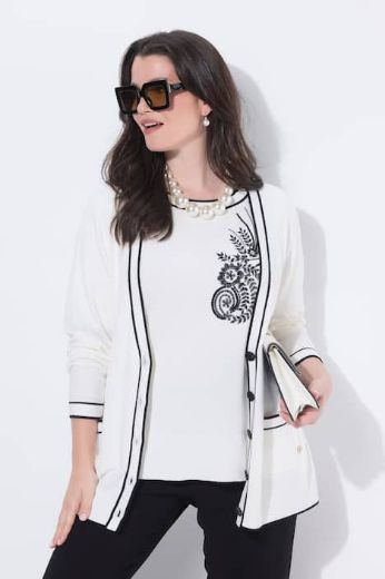 Plus size veliki brojevi Kardigan na kopčanje za punije