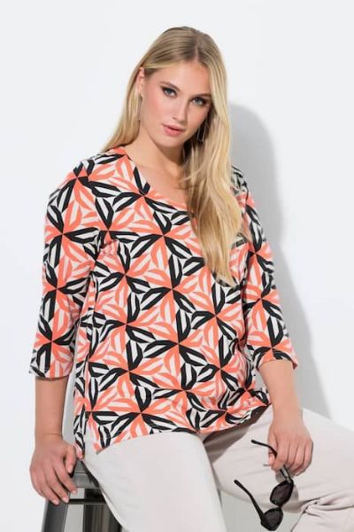 Veliki brojevi Majica 3/4 rukava moda za punije