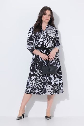 Plus size veliki brojevi Haljina midi 3/4 rukava za punije