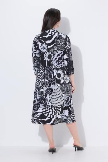 Plus size veliki brojevi Haljina midi 3/4 rukava za punije