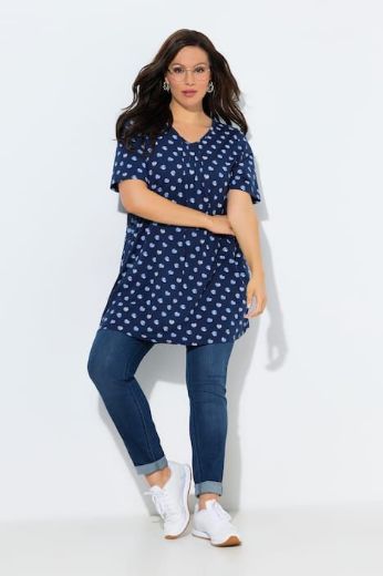 Plus size veliki brojevi Majica kratkih rukava dužeg A kroja za punije