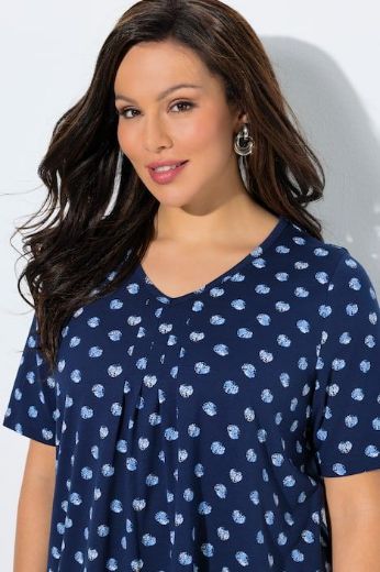 Plus size veliki brojevi Majica kratkih rukava dužeg A kroja za punije