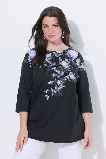 Plus size veliki brojevi Majica 3/4 rukava A kroja za punije