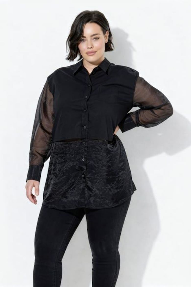 Plus size veliki brojevi Košulja dugih rukava za punije