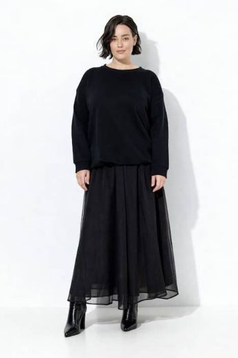 Plus size veliki brojevi Suknja A kroja na volane za punije