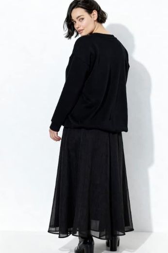 Plus size veliki brojevi Suknja A kroja na volane za punije