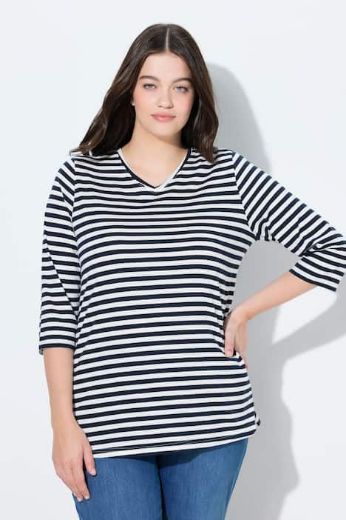 Plus size veliki brojevi Majica 3/4 rukava V ovratnika za punije