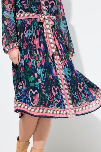 Plus size veliki brojevi Haljina midi dugih rukava A kroja za punije