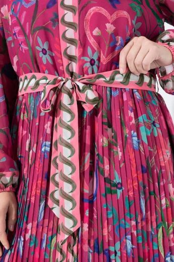 Plus size veliki brojevi Haljina midi dugih rukava A kroja za punije