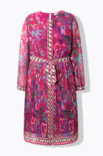 Plus size veliki brojevi Haljina midi dugih rukava A kroja za punije