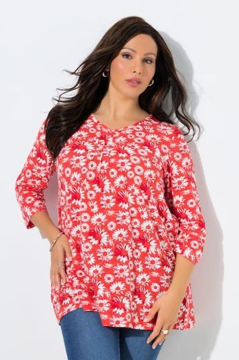 Plus size veliki brojevi Majica 3/4 rukava A kroja za punije