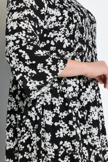 Plus size veliki brojevi Haljina midi 3/4 rukava za punije