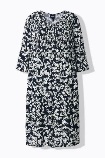 Plus size veliki brojevi Haljina midi 3/4 rukava za punije