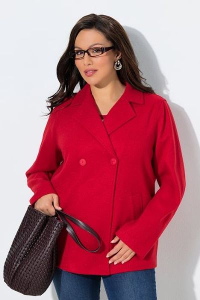 Veliki brojevi Kaput kraćeg kroja od flisa moda za punije