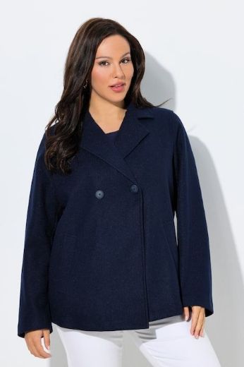 Plus size veliki brojevi Kaput kraćeg kroja od flisa za punije