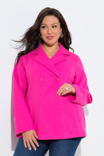 Plus size veliki brojevi Kaput kraćeg kroja od flisa za punije