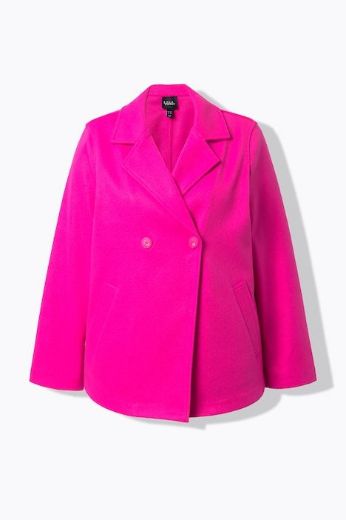 Plus size veliki brojevi Kaput kraćeg kroja od flisa za punije