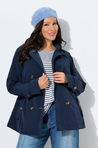 Plus size veliki brojevi Jakna na kopčanje A kroja za punije