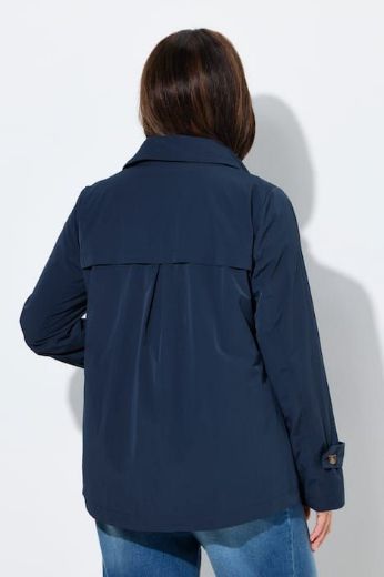 Plus size veliki brojevi Jakna na kopčanje A kroja za punije