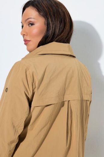 Plus size veliki brojevi Jakna na kopčanje A kroja za punije