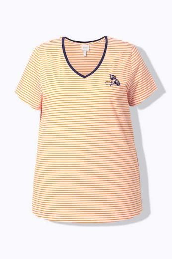 Plus size veliki brojevi Majica kratkih rukava V ovratnika za punije