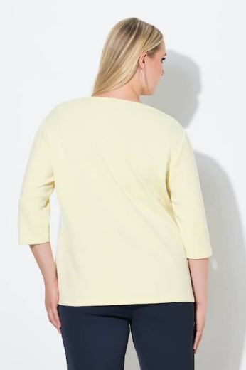 Plus size veliki brojevi Majica 3/4 rukava asimetričnog kroja za punije