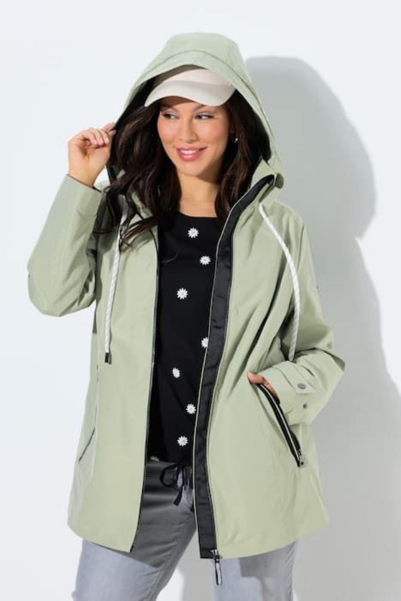 Plus size veliki brojevi Jakna vodootporna s kapuljačom za punije