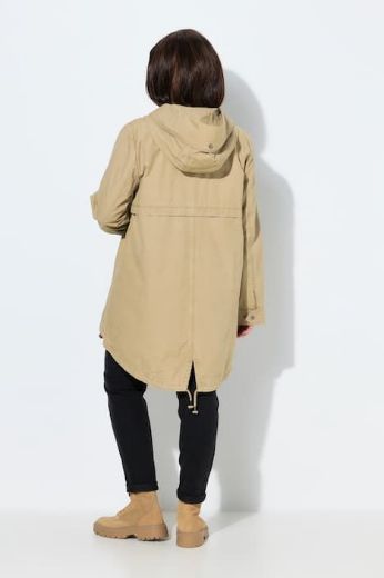 Plus size veliki brojevi Parka s kapuljačom A kroja za punije