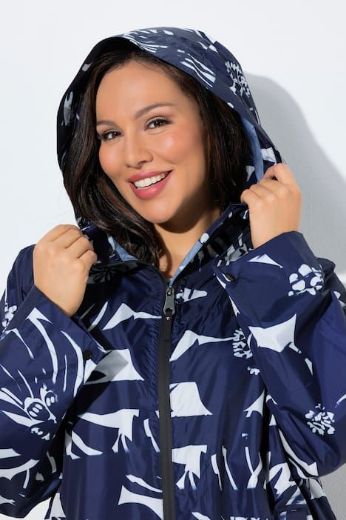 Plus size veliki brojevi Jakna vodootporna dužeg A kroja za punije