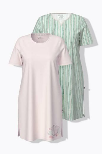 Plus size veliki brojevi Spavaćica kratkih rukava 2 komada za punije