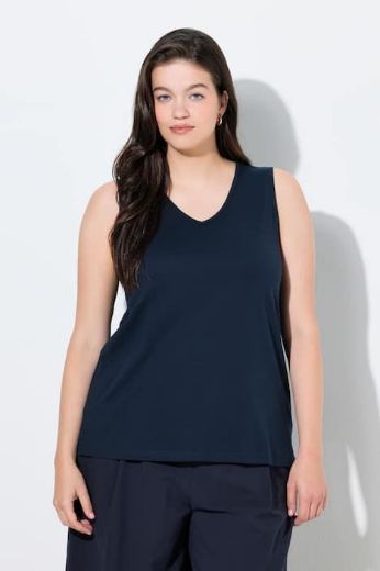 Plus size veliki brojevi Majica bez rukava V ovratnika za punije