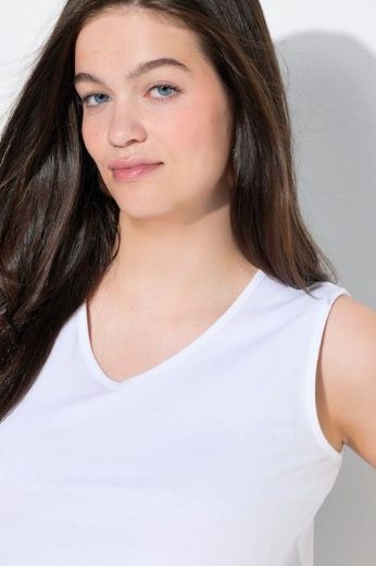 Plus size veliki brojevi Majica bez rukava V ovratnika za punije