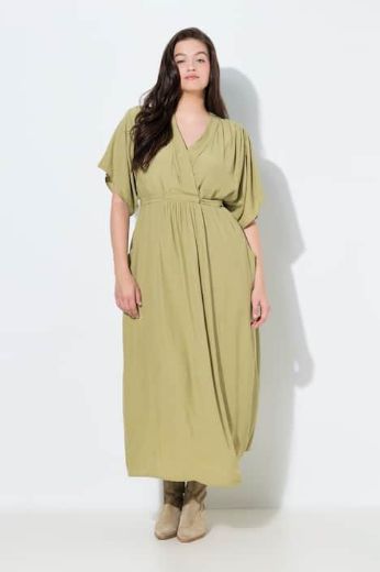 Plus size veliki brojevi Haljina maxi kratkih rukava V ovratnika za punije