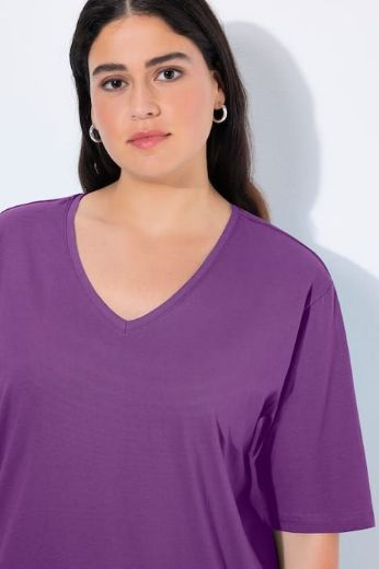 Plus size veliki brojevi Majica V izrez Basic za punije