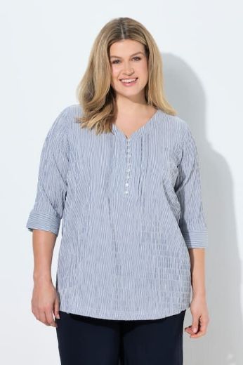 Plus size veliki brojevi Bluza 3/4 rukavi s gumbićima za punije