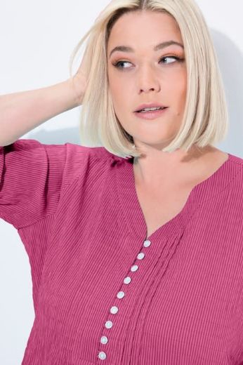 Plus size veliki brojevi Bluza 3/4 rukavi s gumbićima za punije