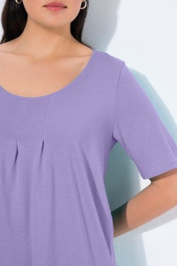 Plus size veliki brojevi Majica s naborima duži model za punije