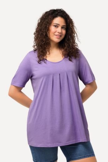 Plus size veliki brojevi Majica s naborima duži model za punije