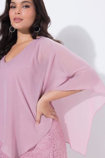 Plus size veliki brojevi Haljina svečana čipkana s dodatkom tila za punije