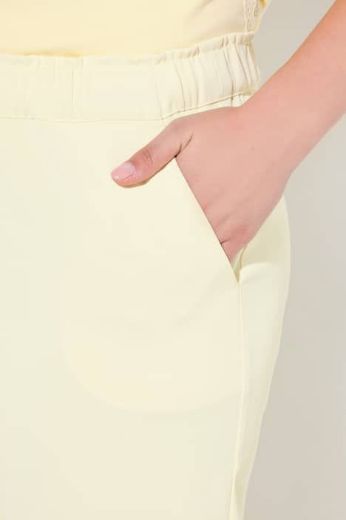 Plus size veliki brojevi Hlače ravnog kroja nogavica s vezanjem u struku za punije