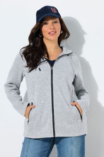 Plus size veliki brojevi Jakna lagana s kapuljačom od flisa za punije