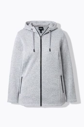 Plus size veliki brojevi Jakna lagana s kapuljačom od flisa za punije